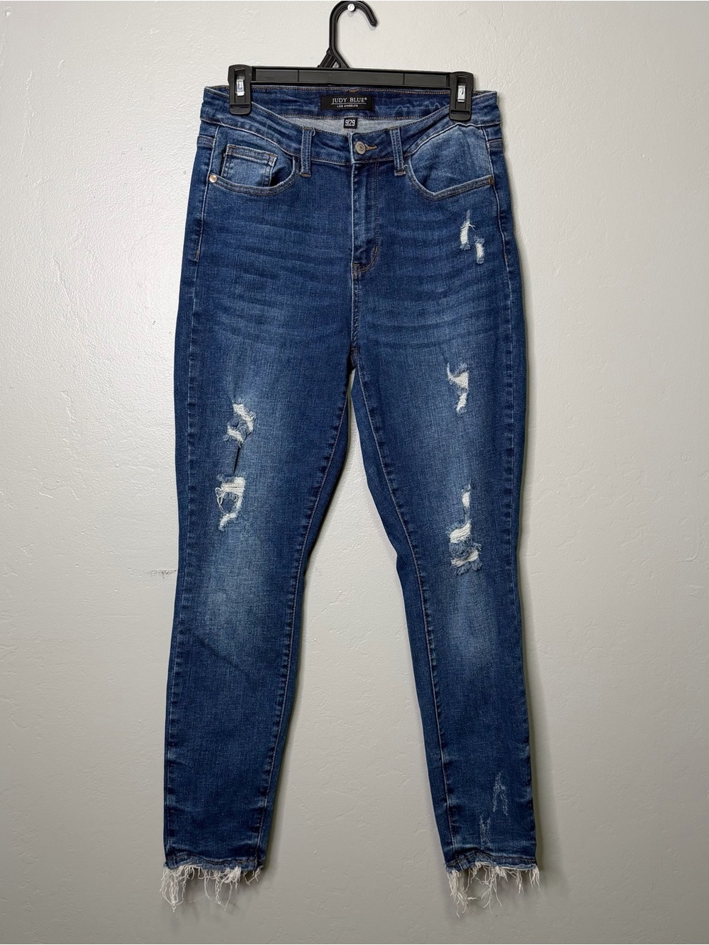 Judy Blue Women’s Skinny Tummy Control Distressed Jeans Sz 9/29